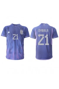 Fotbalové Dres Argentina Paulo Dybala #21 Venkovní Oblečení MS 2022 Krátký Rukáv